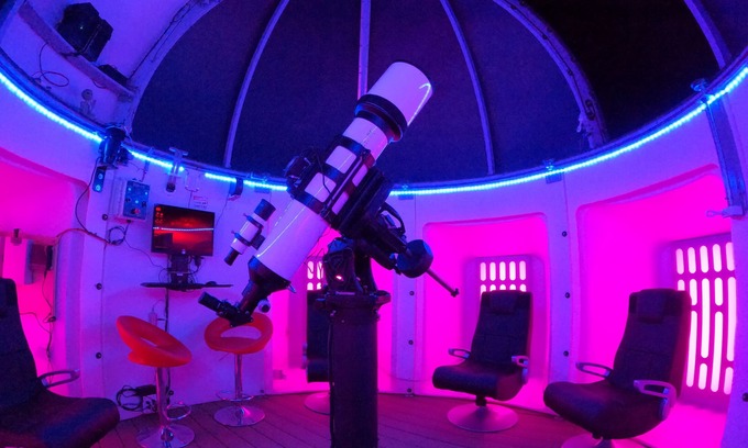 Yucca Valley House | Observatory, Game Room, Hot tub, Fire Pit, BBQ, 360° View at Observatory Retreat