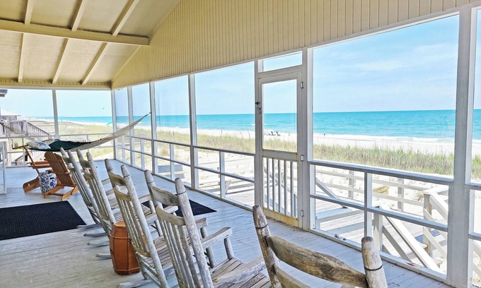 Pawleys Island House | Ocean and Creek Front Raised Beach House, 2 Porches, 2 Decks, Dock, Dog Friendly