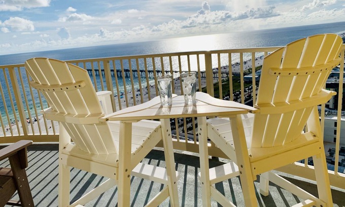 Panama City Beach Condo | Ocean Breeze at Calypso Tower III nBeautiful sunsets, beach, water, Pier Park!