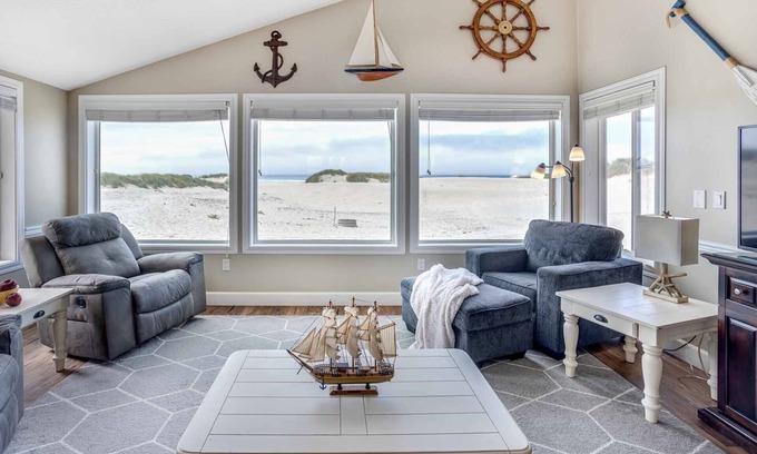 Bayshore House | Ocean Front 2BR, 2BA Home! Dog Friendly! Walk Out to the Ocean!