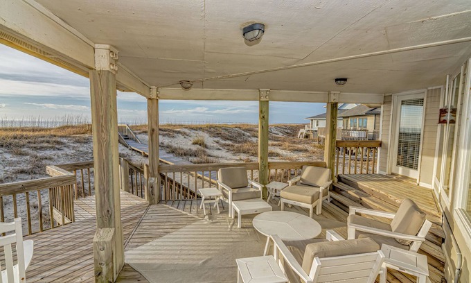 Bald Head Island House | Ocean Front and beach access to West Bald Head at the Wetmore House! Pet Friendly!