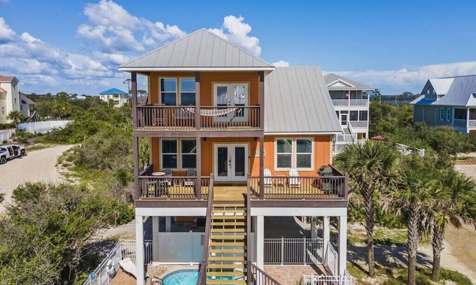 Cape San Blas House | Ocean view, private pool, hot tub, fire pit, North Cape! 9/27-10/3 is 20% off!