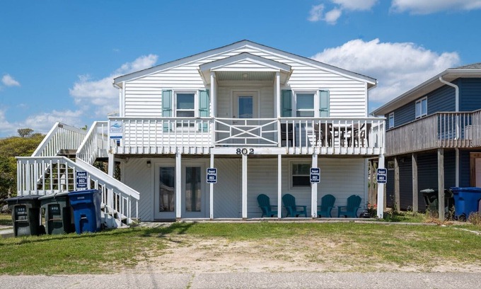 Topsail Beach House | Ocean View Second Row Surf City Beach Rental