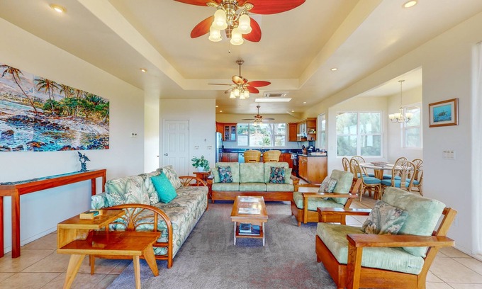 Waikoloa House | Ocean-view Waikoloa Village retreat with air conditioning - discounted golf