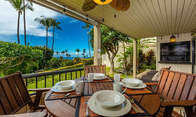 Wailea Condo | Ocean Views 2BR, Ground Floor and A/C! Ekolu 1405!