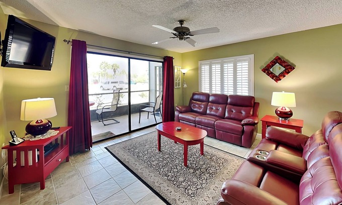 Butler Beach Condo | Ocean Village Club K12 | Ground-Floor Condo with Patio, Beach Access, Community