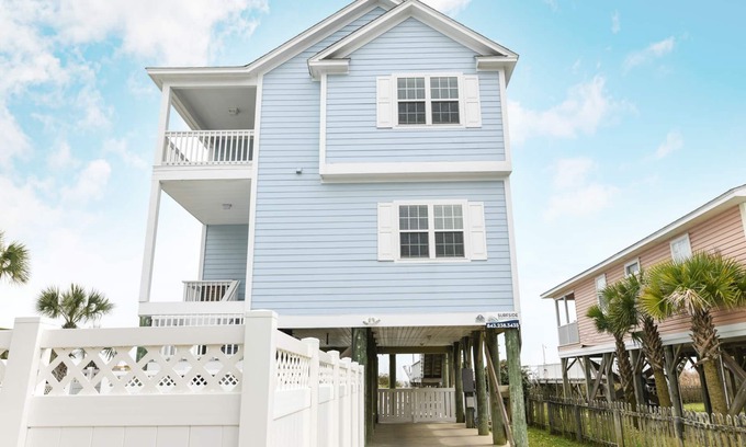 Surfside Beach House | Oceanfront 5BR Beach House in Surfside Beach with Private Pool! Blue Lagoon B