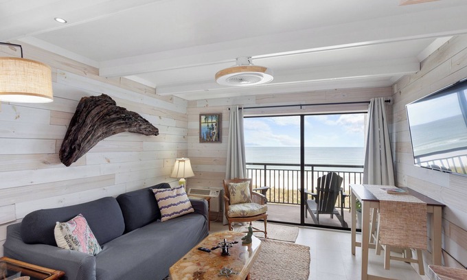 Crescent Beach Condo | Oceanfront Balcony Suite with On Site Front Desk and Daily Housekeeping
