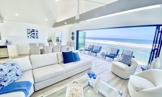 South Oceanside House | Oceanfront Beach House, Fire Ring in Sand, Panoramic Doors, Walk to Dining