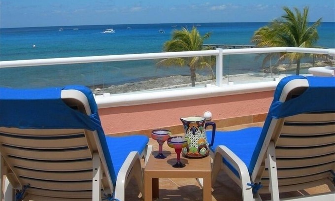 Costa Maya Villa | Oceanfront Beach House, Great Views, Close to Dive Sites!