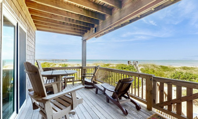Avon Condo | Oceanfront Condo w/Free WiFi, Central AC, Ocean View, Private W/D, & Shared Pool