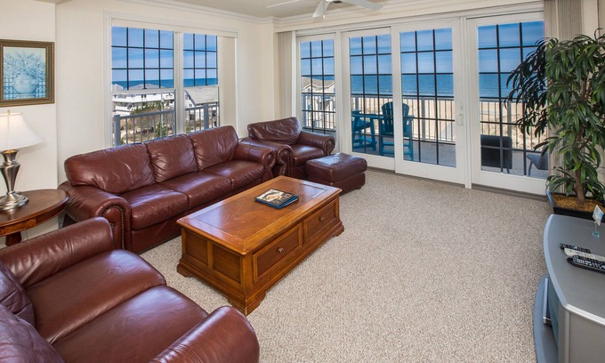 Sandbridge Condo | Oceanfront, corner condo with wrap-around deck, great views & on-site pool/gym