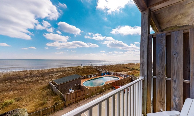 Hatteras Condo | Oceanfront, dog-friendly condo with ocean view, pool & central AC