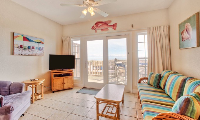 Hatteras House | Oceanfront, dog-friendly condo with pool, hot tub, large deck, fast WiFi, & view
