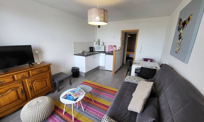 Les Sables d'Olonne Apartment | Oceanfront 1BR Apartment with Balcony, Near Beach & Market