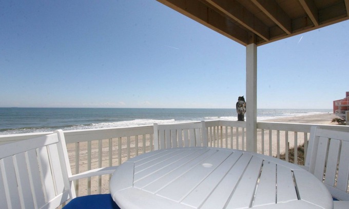 Kure Beach Condo | Oceanfront Kure Beach Condo with Pool