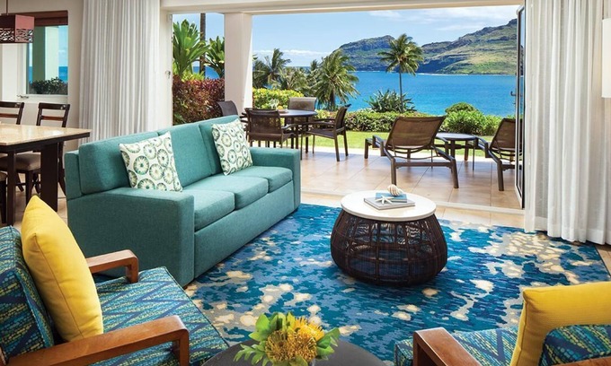 Lihue Villa | Oceanfront Marriott's Kauai Lagoons l 3-bedroom Villa