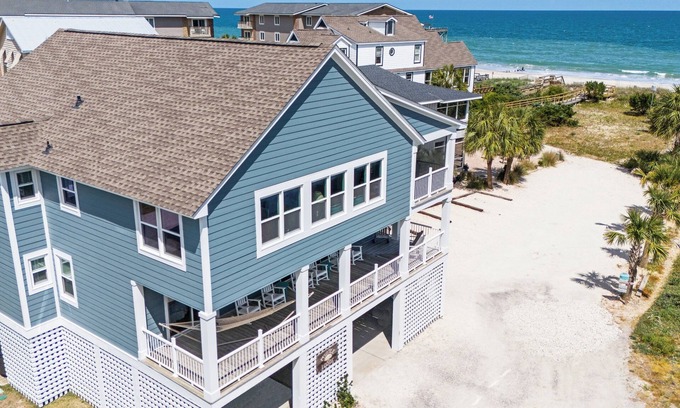 Pawleys Island House | Oceanfront Raised Beach House, Private Pool, Dog Friendly, Porches, Hammock