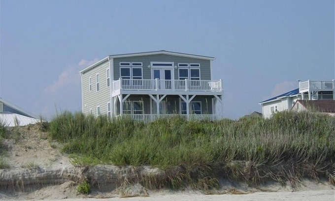 Holden Beach House | Oceanfront, September Specials, Private Heated Pool, EV charging, Elevator