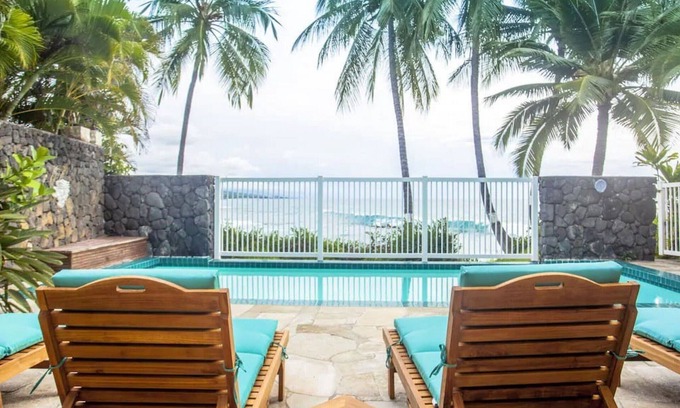 Kailua-Kona Villa | Oceanfront Villa at Alii Point with AC & Private Pool