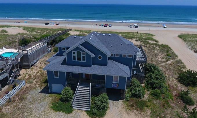Carova Beach House | Oceanfront, Wild Horses, Ocean Views, Private Pool, 4x2251, Beauty & The Beach