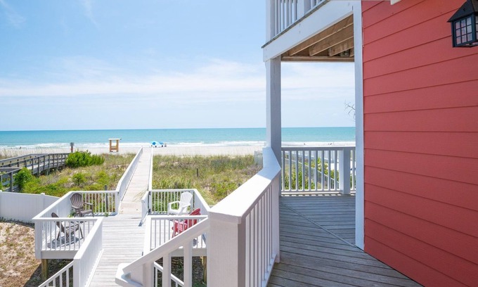 Kure Beach House | Oceanfront - Wraparound Porch