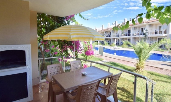 Fethiye City Center Apartment | one bedroom apartment in Sunset Beach Club fethiye, private beach, 24/security
