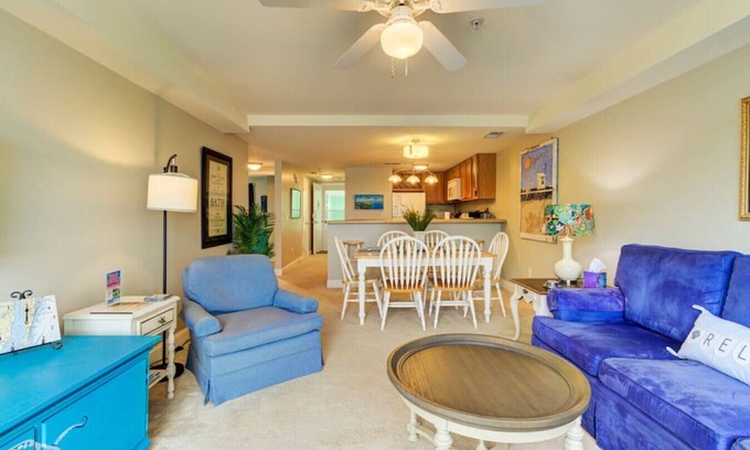 Kure Beach Condo | ONE Minute Walk To The Beach! Indoor Pool-Hot Tub-Sauna-Family Fun-Ocean Dunes!