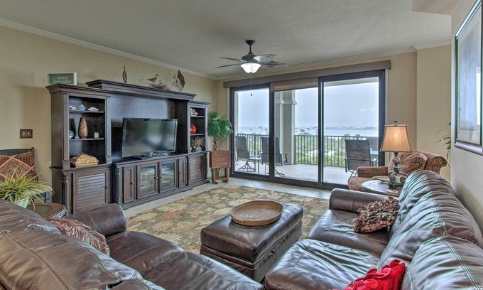 Ono Island Condo | Ornate Resort Condo w/Balcony, Pool, Water Views!
