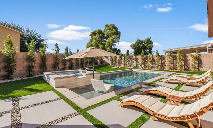 Coachella House | Paradise Coachella NEW Salt Water Pool & Landcape