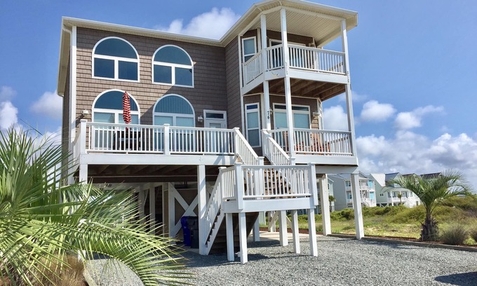 Ocean Isle Beach House | Paradise Found Pvt Pool , 3 Kings, Linens & Golf Cart inc for weekly stays.