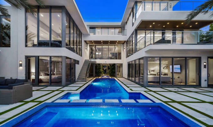 East Fort Lauderdale Villa | Park Place Mansion-Three-Story Mansion with Rooftop, Dock