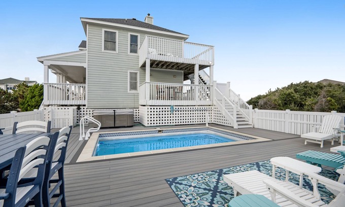 Whale Head Hill House | Partial ocean-view home with private pool & hot tub - dog-friendly