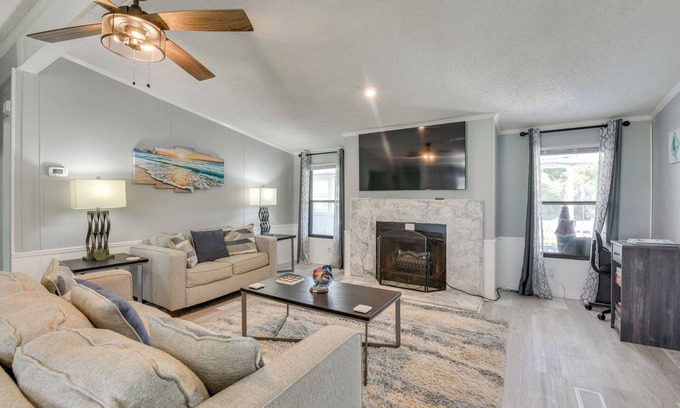 West Panama City Beach House | PCB Family Home w/Sunroom, 1 Mi to Shore!