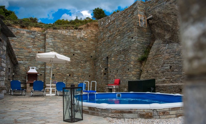 Agios Vlassios Cottage | PELIONGODDESS "VENUS" house with private heated pool