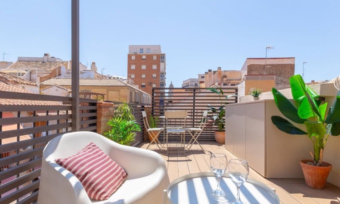 La Goleta Apartment | Penthouse with terrace and views in the center of Malaga