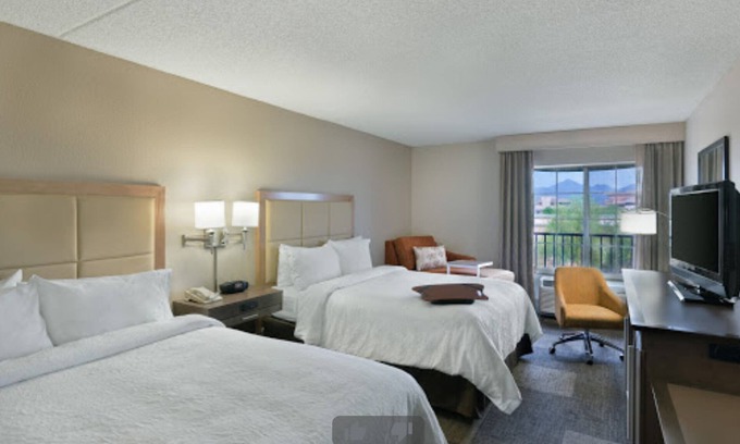 Paradise Valley Village Hotel | Perfect hotel room for Phoenix Open! Double queen beds