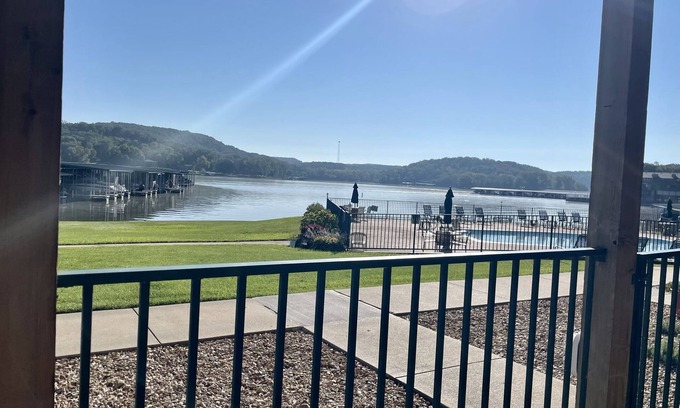 Camdenton Condo | Perfect location! Lakefront 3 bdr condo in quiet cove and next to heated pool!