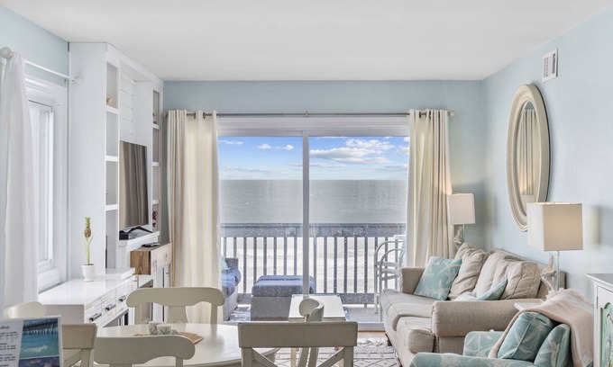 Surfside Beach Condo | Pet Friendly Oceanfront 2BR Corner Unit SP301