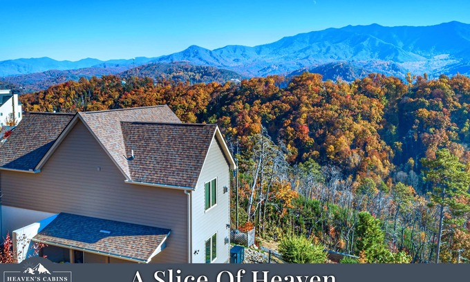 Chalet Village North Cabin | PHENOMENAL Luxury View Cabin! HUGE game room! 4 decks! 5 fireplaces! Hot Tub!