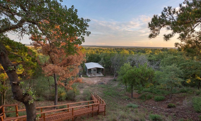 Bastrop House | Pine Top View with the Club House, Sauna, Pool