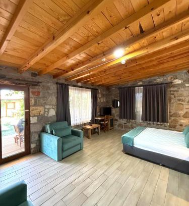 Ayvalik Apartment | Poolside Family Stone Studio and Breakfast Included