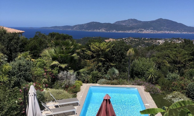 Albitreccia House | PORTICCIO NEW CONTEMPORARY VILLA PANORAMIC SEA VIEW HEATED POOL