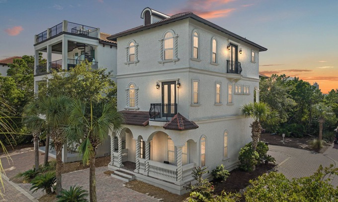 Seagrove Beach House | Poseidon's Grotto! Dog-friendly w/Heated Private Pool, Steps 2 Beach!
