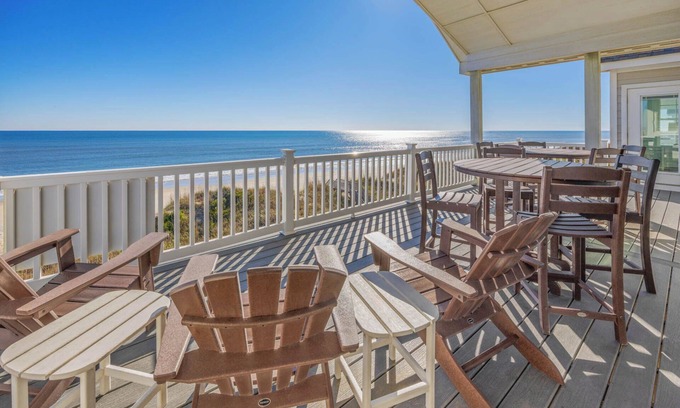 Hatteras House | Premier Oceanfront Dog Friendly w/Pool, Hot Tub, Elevator, Theater, Much More