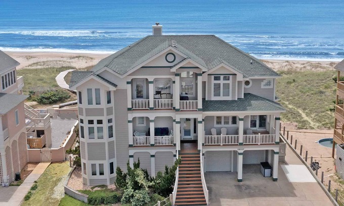 Hatteras House | Premier Oceanfront Dog Friendly w/Pool, Elevator, Hot Tub, Theater, Game Room