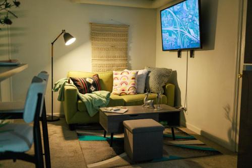 Lawrenceville Apartment | Private Basement Stay with Firepit Perfect for Families