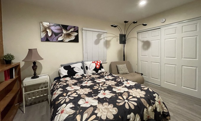 Southwest Anaheim House | Private entry, quiet studio/back house in safe neighborhood, parking, fast wifi