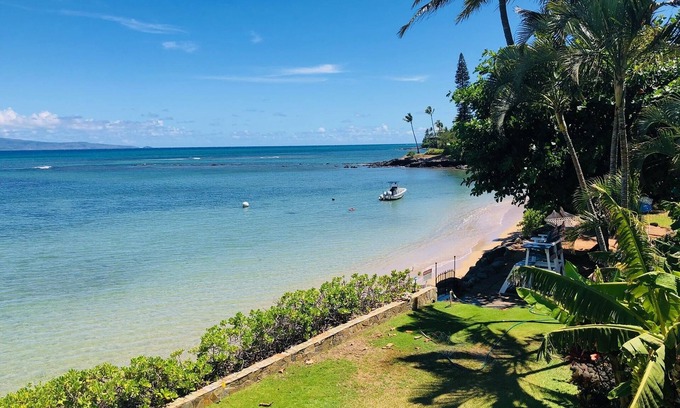 Kahana House | Private gated home with 300 Foot private beach front, beach toys and much more!
