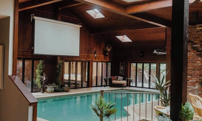 Amarillo House | Private indoor mineral pool & spa retreat house